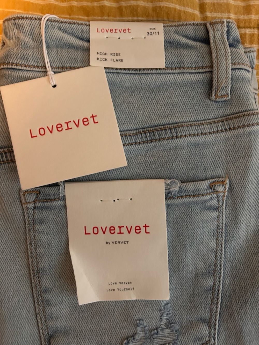 High Rise Light Blue Women's Jeans - Picture 9 of 10